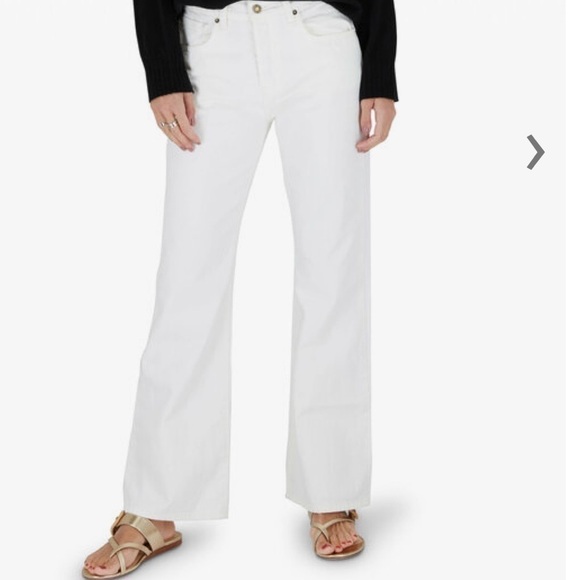 Nili Lotan Denim - NILI LOTAN Juliet Cream wash button fly jeans